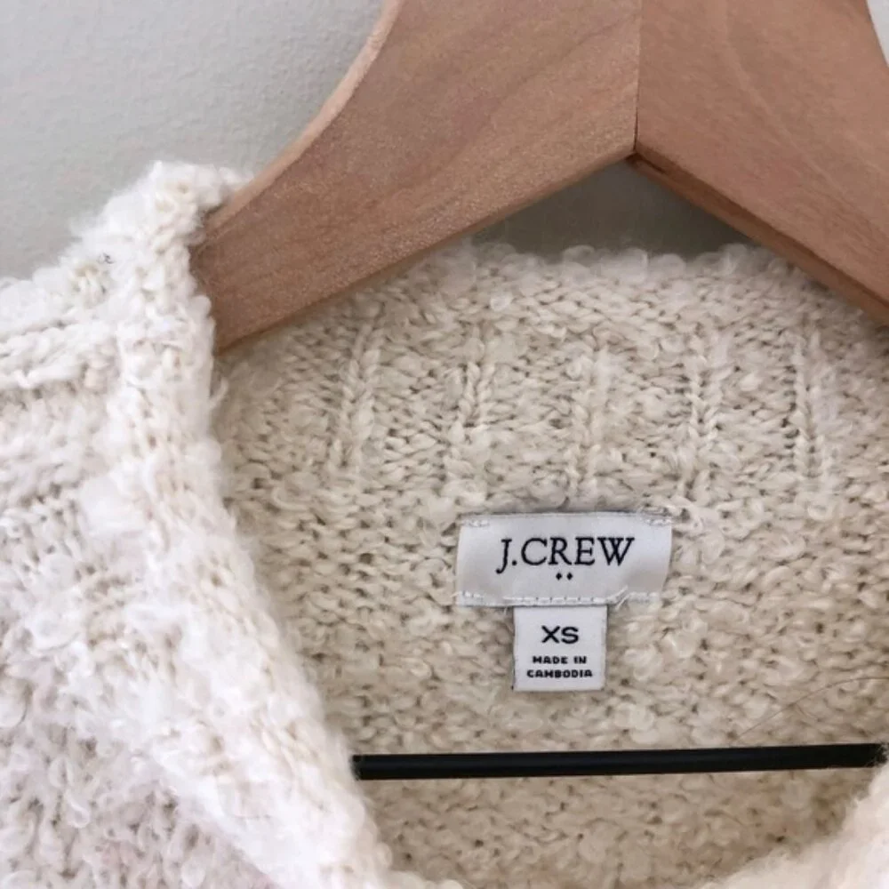J.Crew Factory Bouclé Mockneck Sweater - Picture 3 of 4
